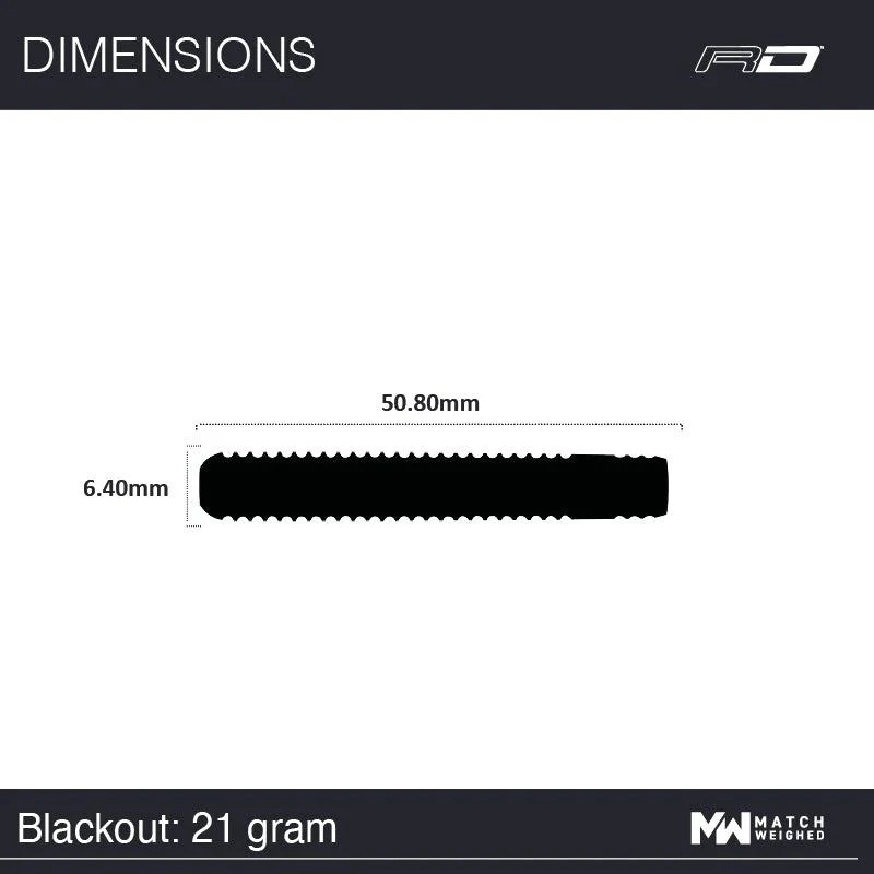 Smiginio strėlytės Winmau Blackout 1, 22 g, 90 % volframo