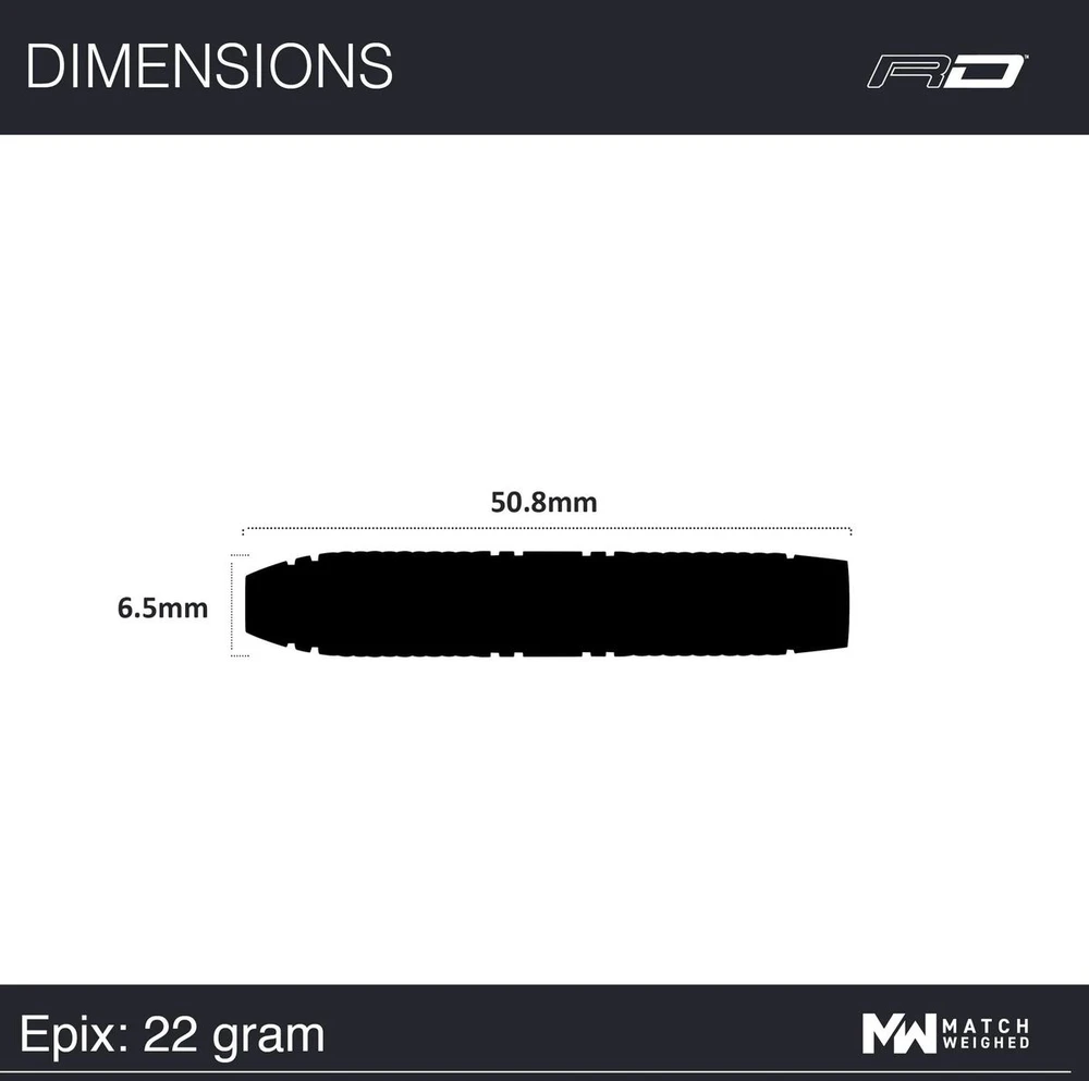 Smiginio strėlytės Winmau Epix, 22 g, 90 % volframo