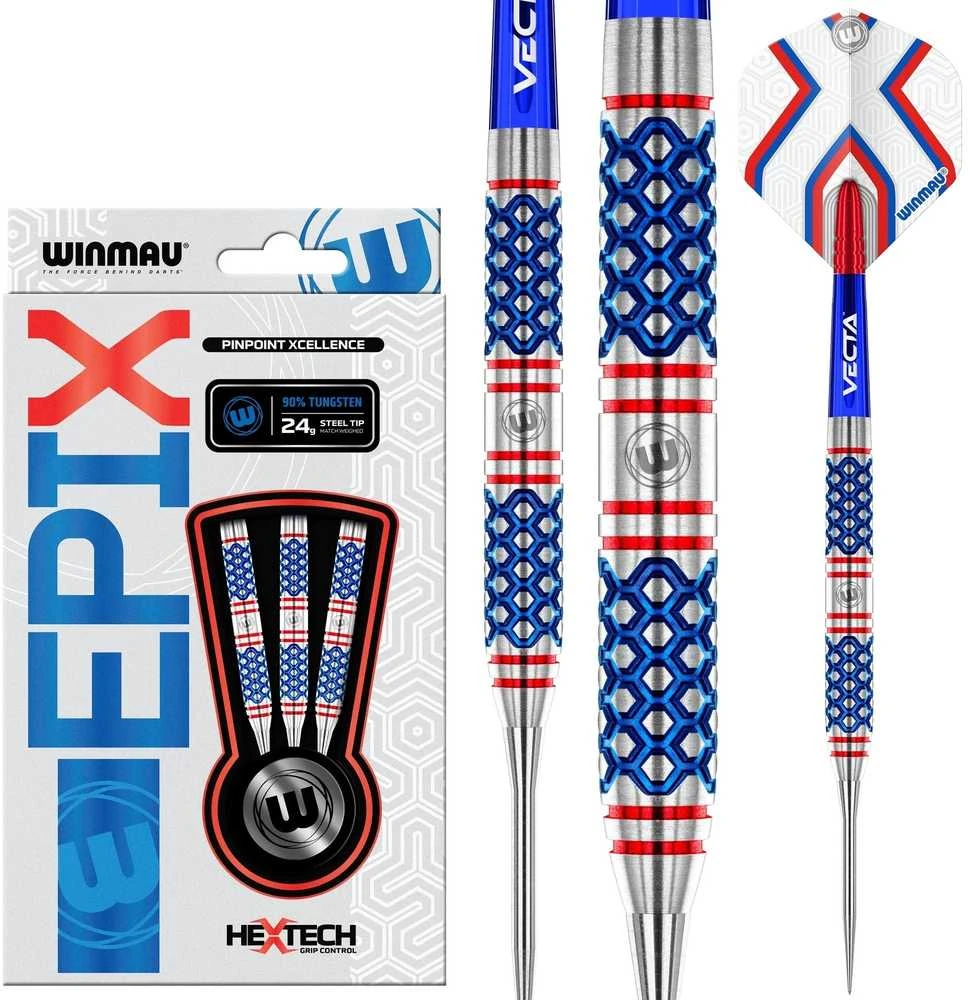 Smiginio strėlytės Winmau Epix 90% Steel Tip 22g