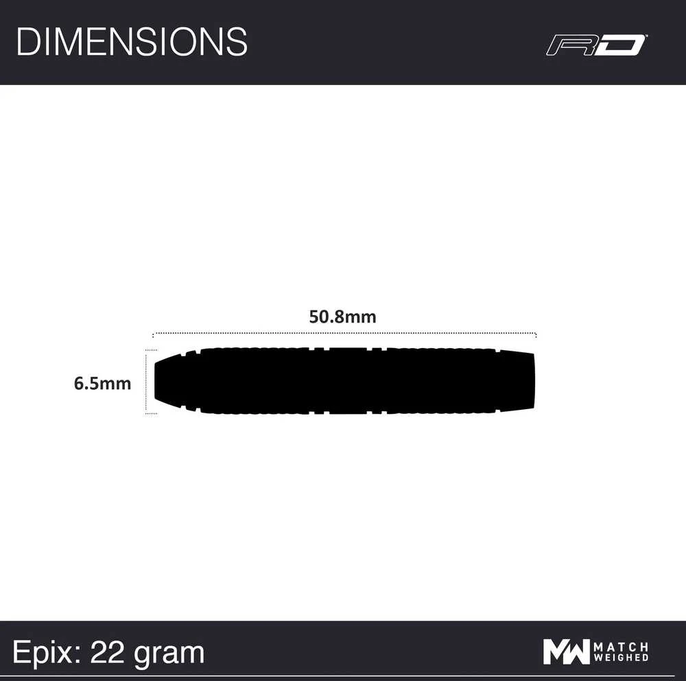 Smiginio strėlytės Winmau Epix 90% Steel Tip 22g