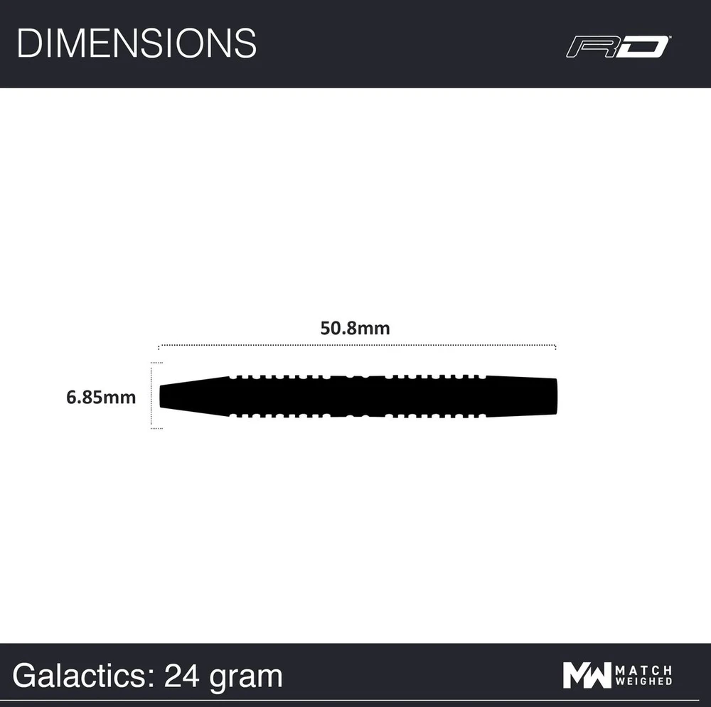 Smiginio strėlytės Winmau Galactics, 24 g, 90 % volframo