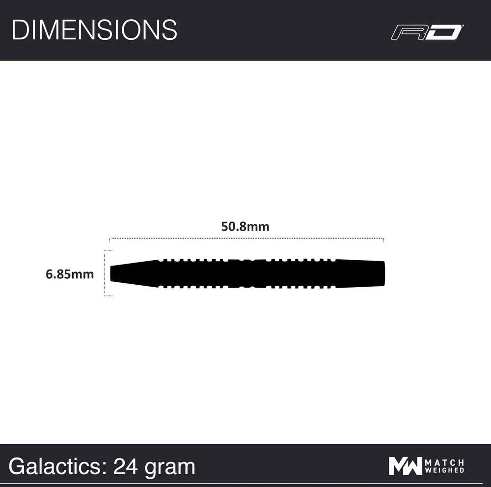 Smiginio strėlytės Winmau Galactics 90% Steel Tip 24 g