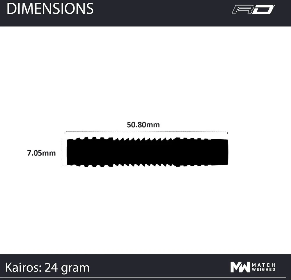 Smiginio strėlytės Winmau Kairos 02, 24 g, 90 % volframo