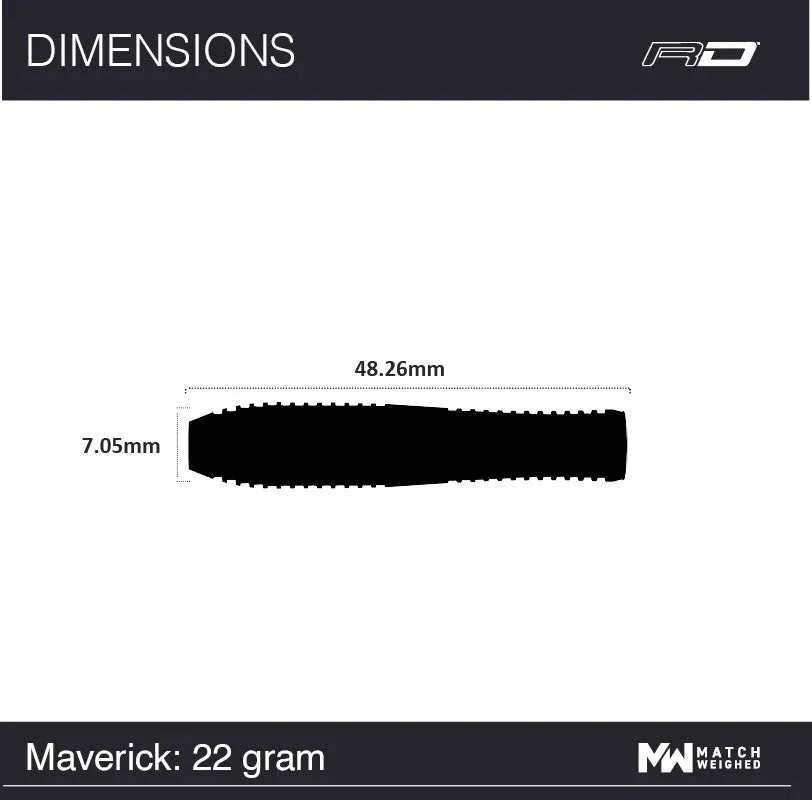 Smiginio strėlytės Winmau Maverick 80% Steel Tip 24 g
