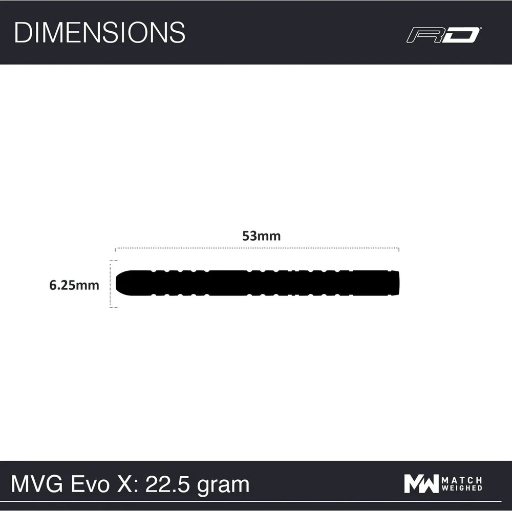 Smiginio strėlytės Winmau MvG Evo X, 24 g, 90 % volframo