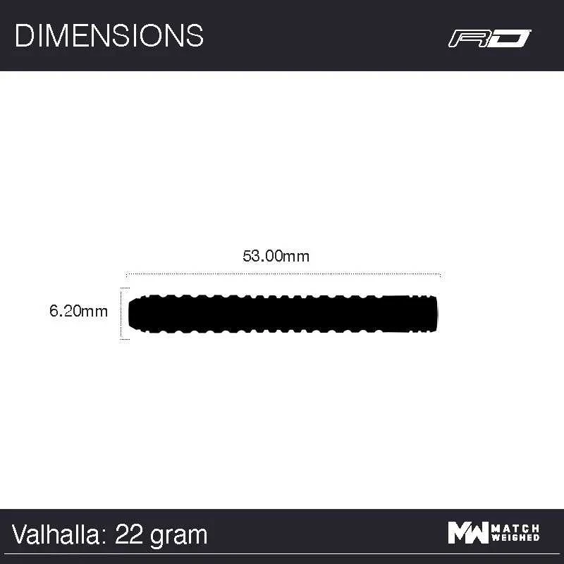 Smiginio strėlytės Winmau Valhalla 95/85% Dual Core, Steel Tip, 22g