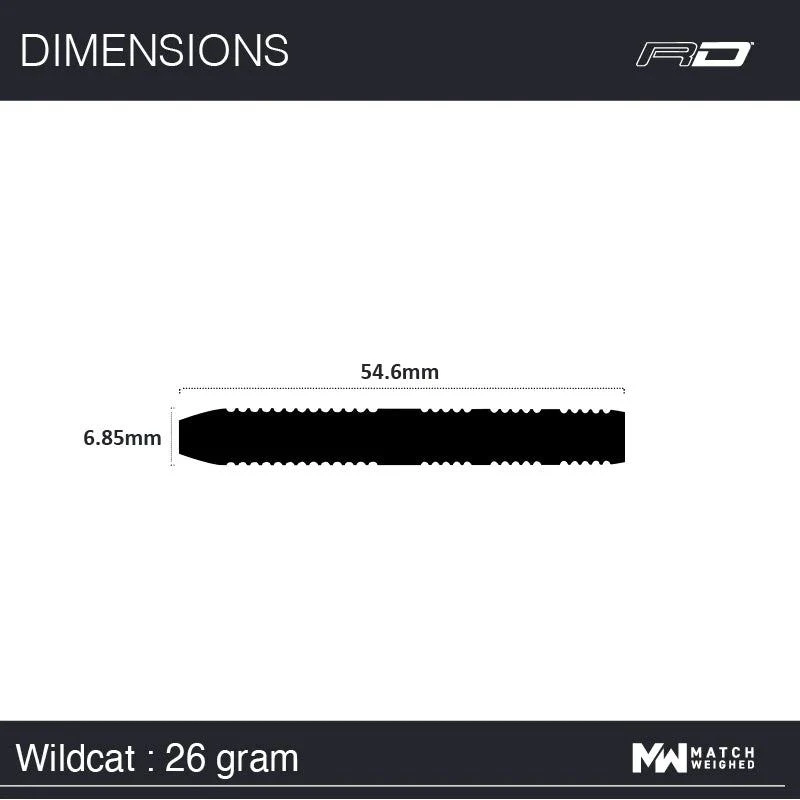 Smiginio strėlytės Winmau Wildcats, 21 g, 90 % volframo