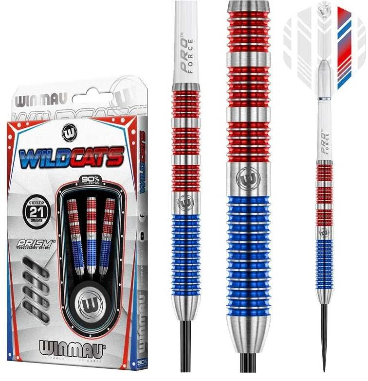 Smiginio strėlytės Winmau Wildcats 90% Steel Tip 23 g