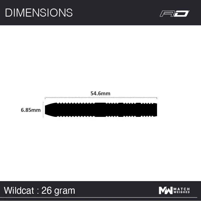 Smiginio strėlytės Winmau Wildcats 90% Steel Tip 21 g