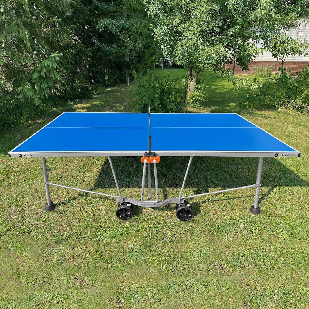 Stalo teniso stalas Bilaro Air 6, mėlynas, 6mm HPL plokštė, lauko