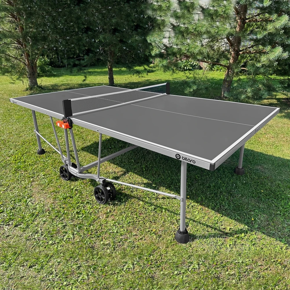 Stalo teniso stalas Bilaro Air 6, pilkas, 6mm HPL plokštė, lauko