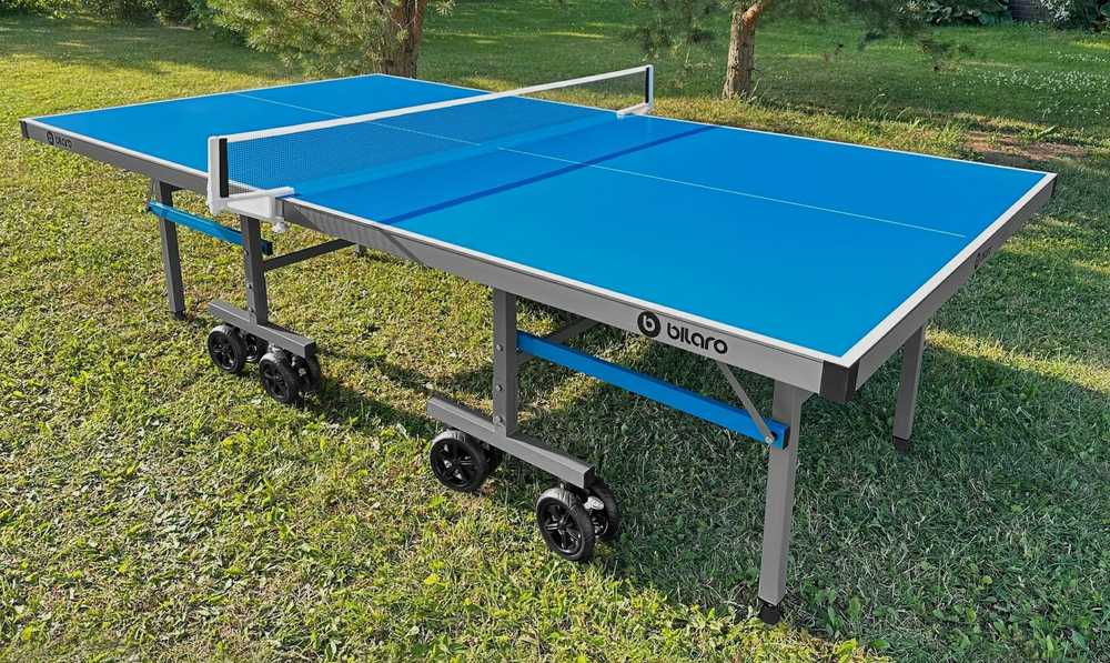 Stalo teniso stalas Bilaro Master Outdoor, mėlynas, 6mm aliuminio plokštė, lauko