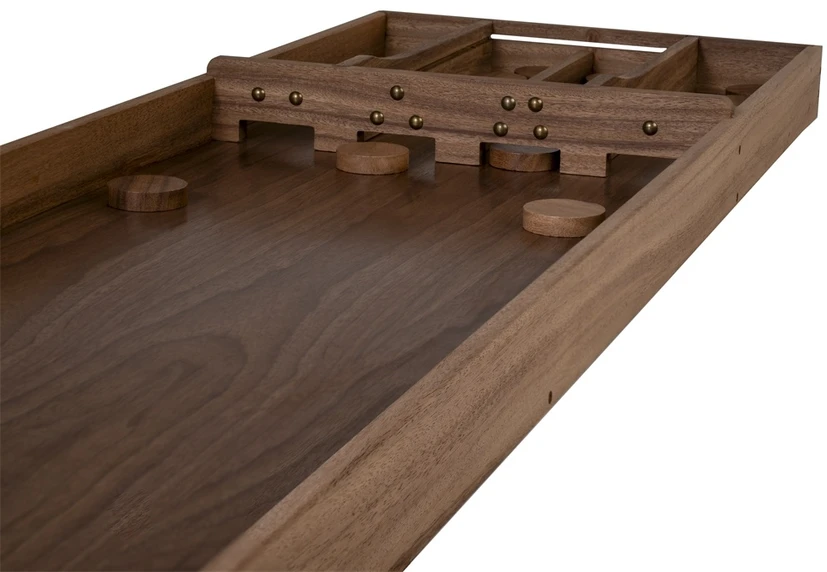 Stalo žaidimas Shuffleboard Engelhart, riešutmedis, 200 x 40.8 x 7.5 cm