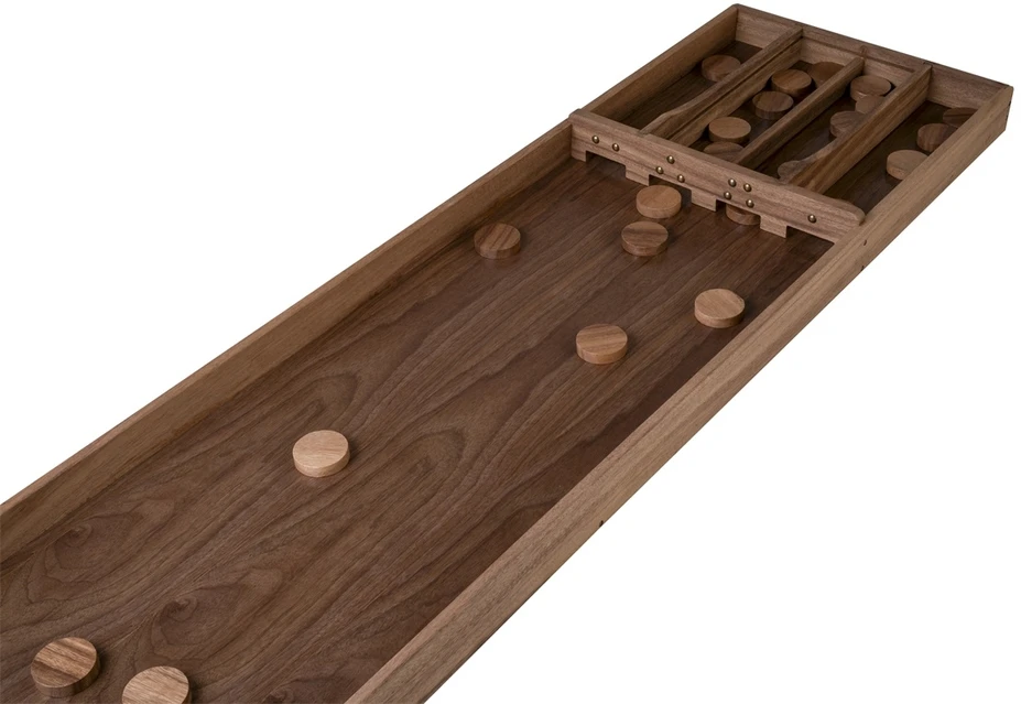 Stalo žaidimas Shuffleboard Engelhart, riešutmedis, 200 x 40.8 x 7.5 cm
