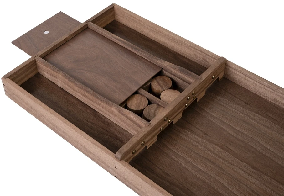 Stalo žaidimas Shuffleboard Engelhart, riešutmedis, 200 x 40.8 x 7.5 cm