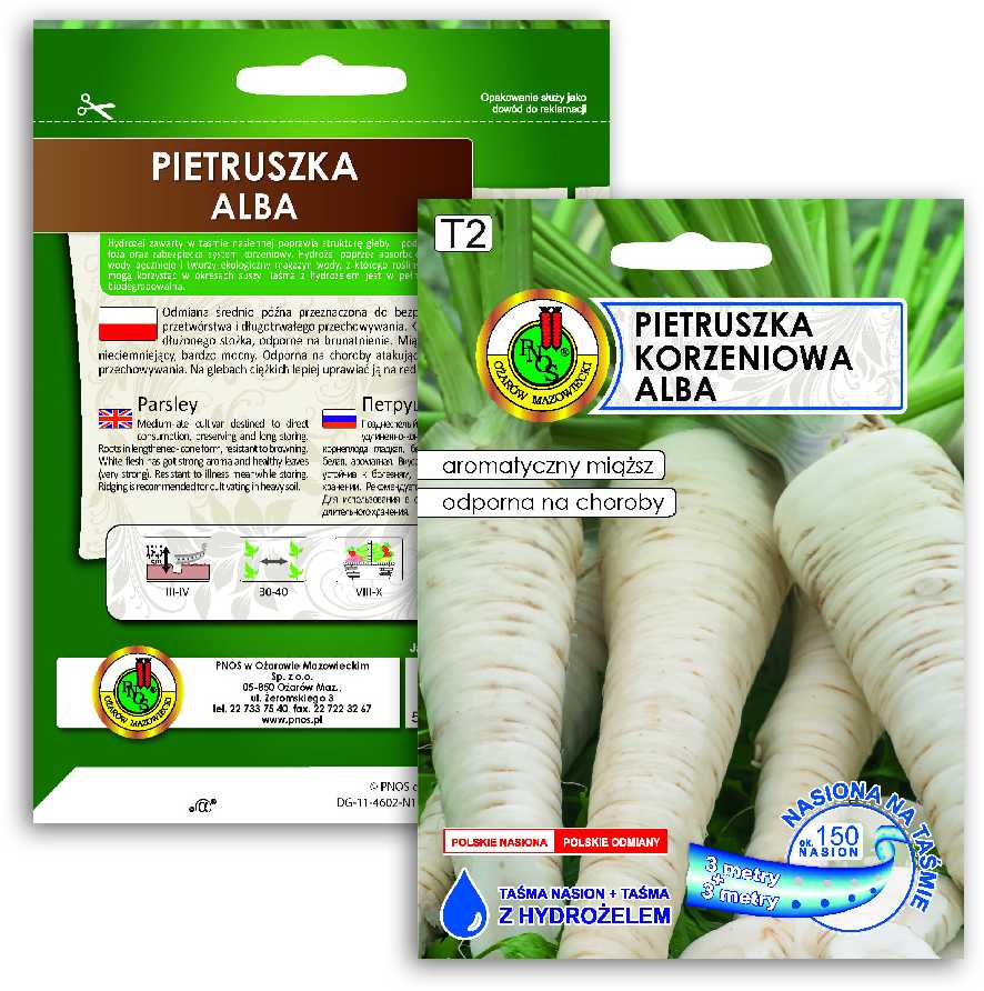 Alba Root Parsley PNOS Seeds on Tape, 6m Tape