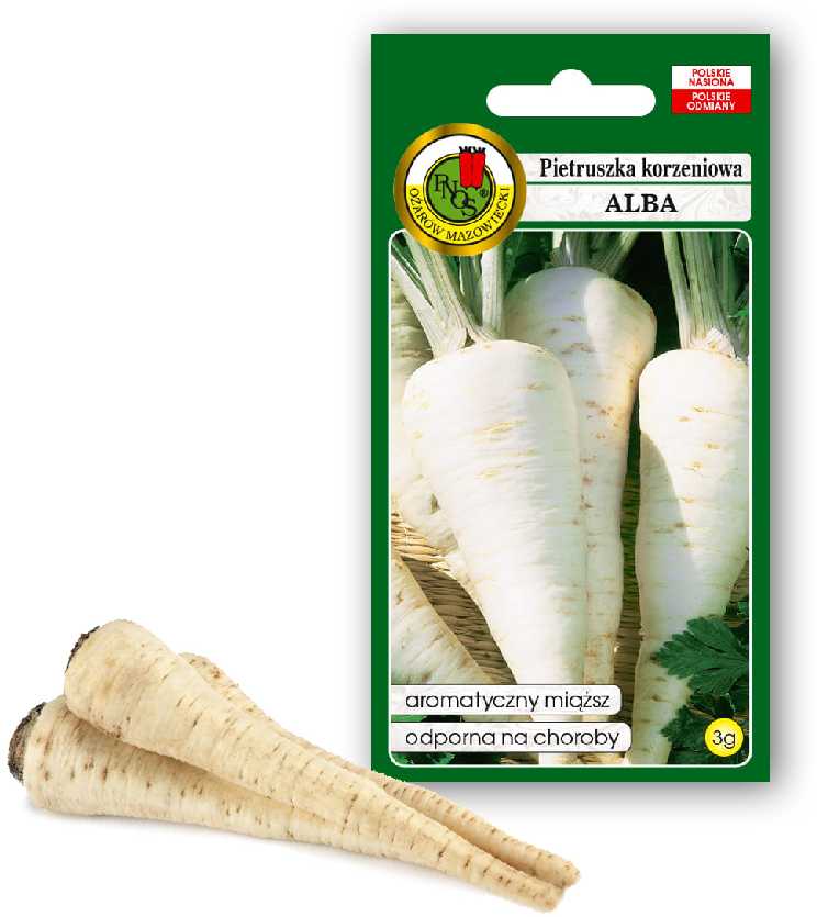 Alba Root Parsley PNOS Vegetable Seeds, 3g Pack