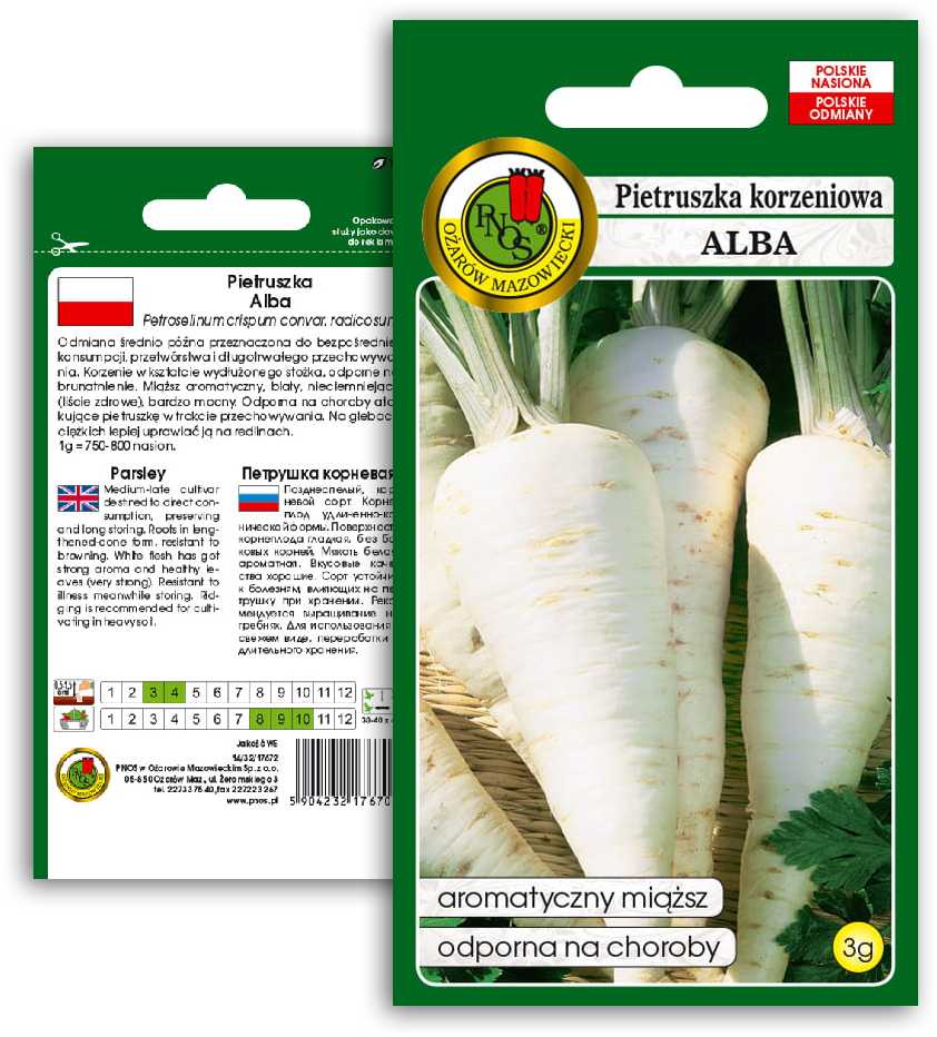 Alba Root Parsley PNOS Vegetable Seeds, 3g Pack