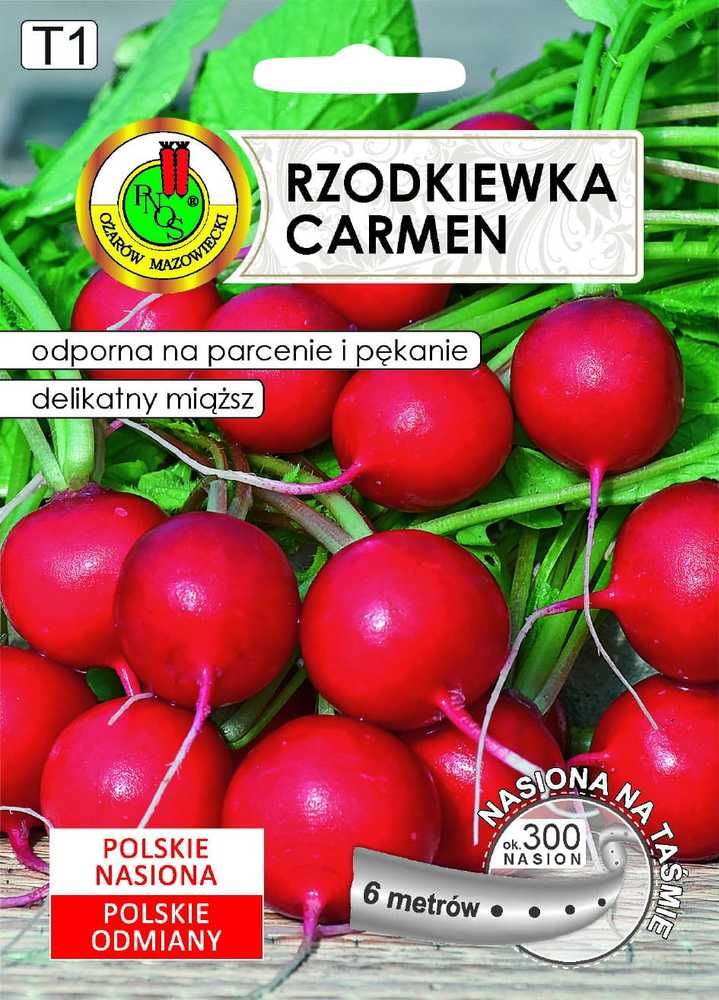 Carmen Radish PNOS Seeds on Tape, 6m Tape
