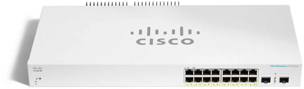 Šakotuvas Cisco CBS220 SMART 16-PORT GE POE - 2X1G SFP