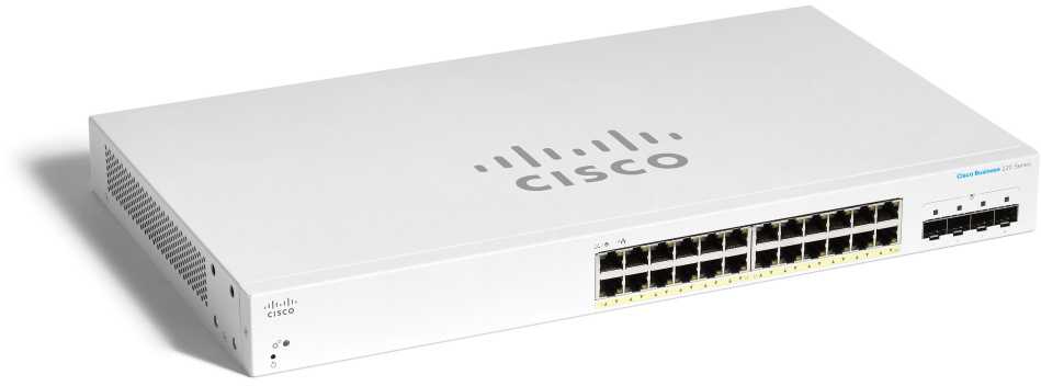 Šakotuvas Cisco CBS220 SMART 24-PORT GE POE - 4X10G SFP+