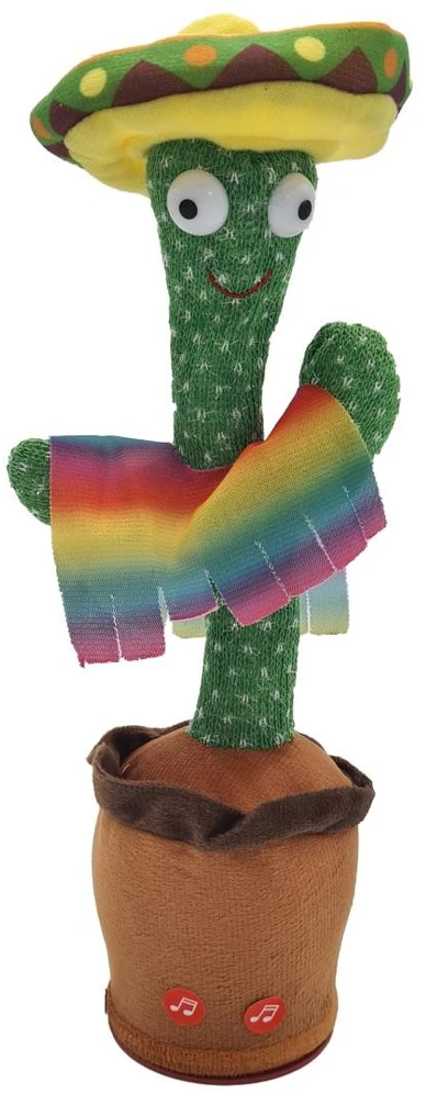 Extralink Toys | Žaislas kaktusas su Sombrero šokiais | Dainuojantis vaikiškas LED USB