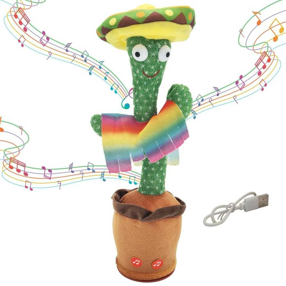 Extralink Toys | Žaislas kaktusas su Sombrero šokiais | Dainuojantis vaikiškas LED USB