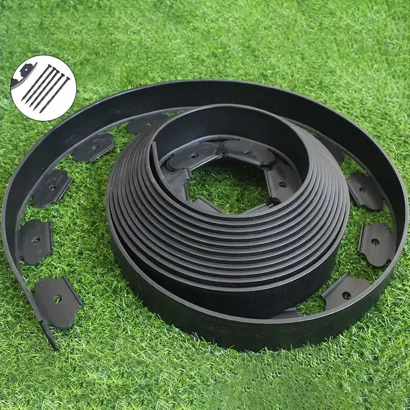 Extralink Juodas Forest Lawn Edging Set, Garden 60x50mm 10m with 30 Juodas Anchor Pegs aprašymas - Prekės nuotrauka