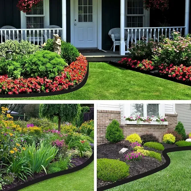Extralink Juodas Forest Lawn Edging Set, Garden 60x50mm 10m with 30 Juodas Anchor Pegs aprašymas - Prekės nuotrauka