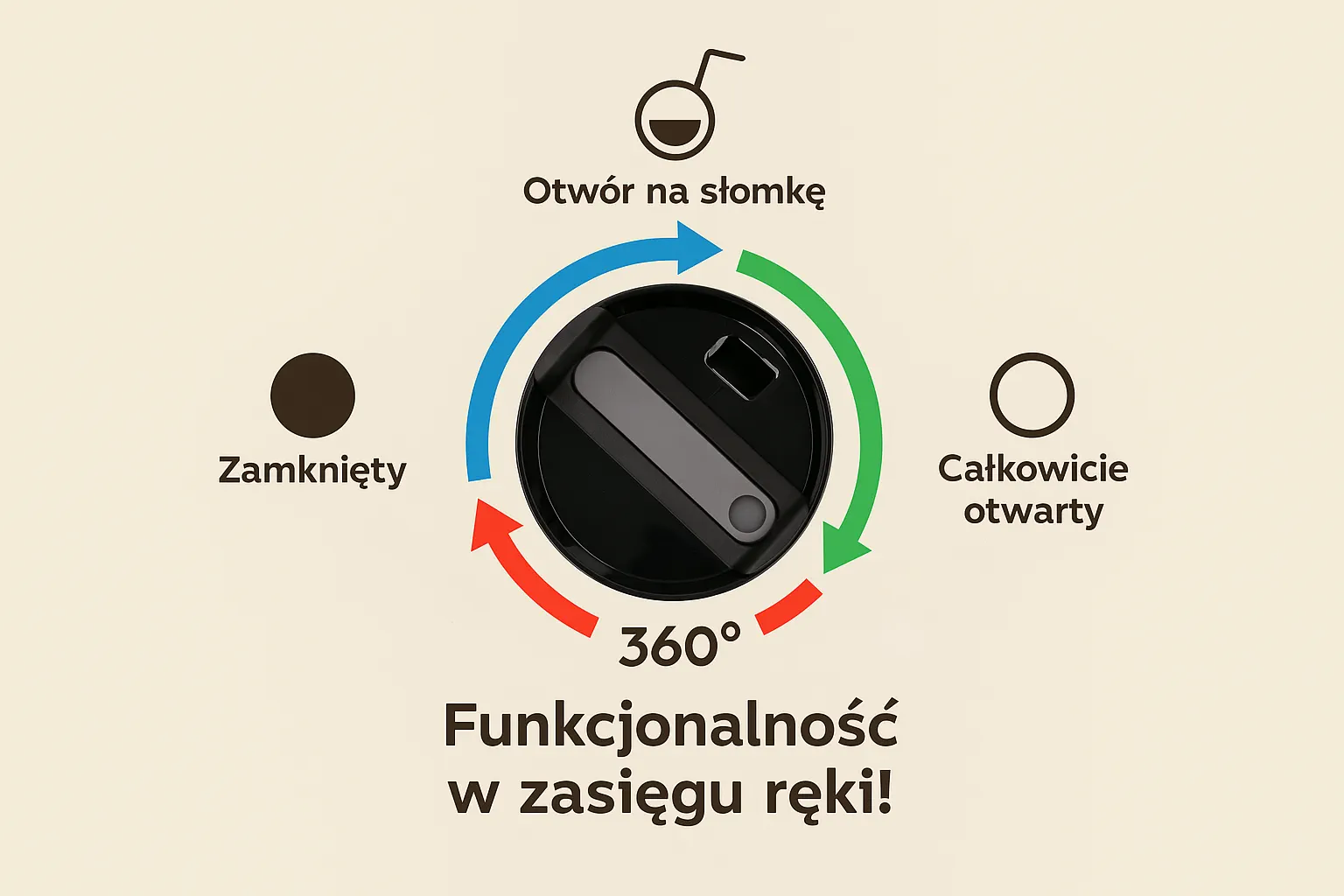 Extralink Juodas FOREST Termo puodelis ZE SŁOMKĄ Termosas Z UCHWYTEM 1200ML JUODA aprašymas - Prekės nuotrauka