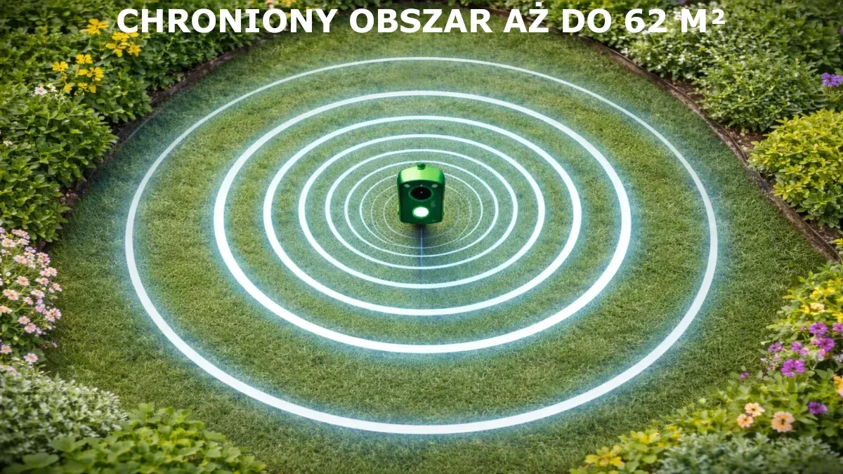 Extralink Juodas FOREST ULTRADŹWIĘKOWY ODSTRASZACZ ZWIERZĄT Z CZUJNIKIEM RUCHU 62m2 WODOODPORNY aprašymas - Prekės nuotrauka