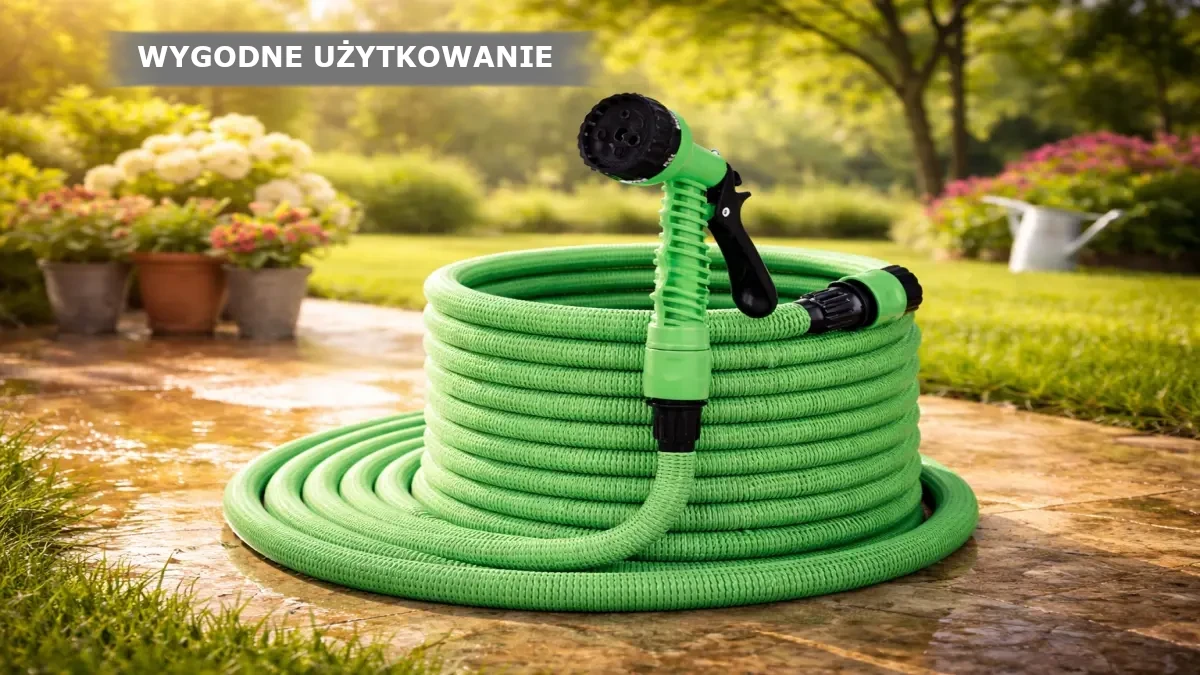 Extralink Juodas FOREST sodo žarna ROZCIĄGLIWY ELASTYCZNY PISTOLET 1/2 7,5-22,5m aprašymas - Prekės nuotrauka
