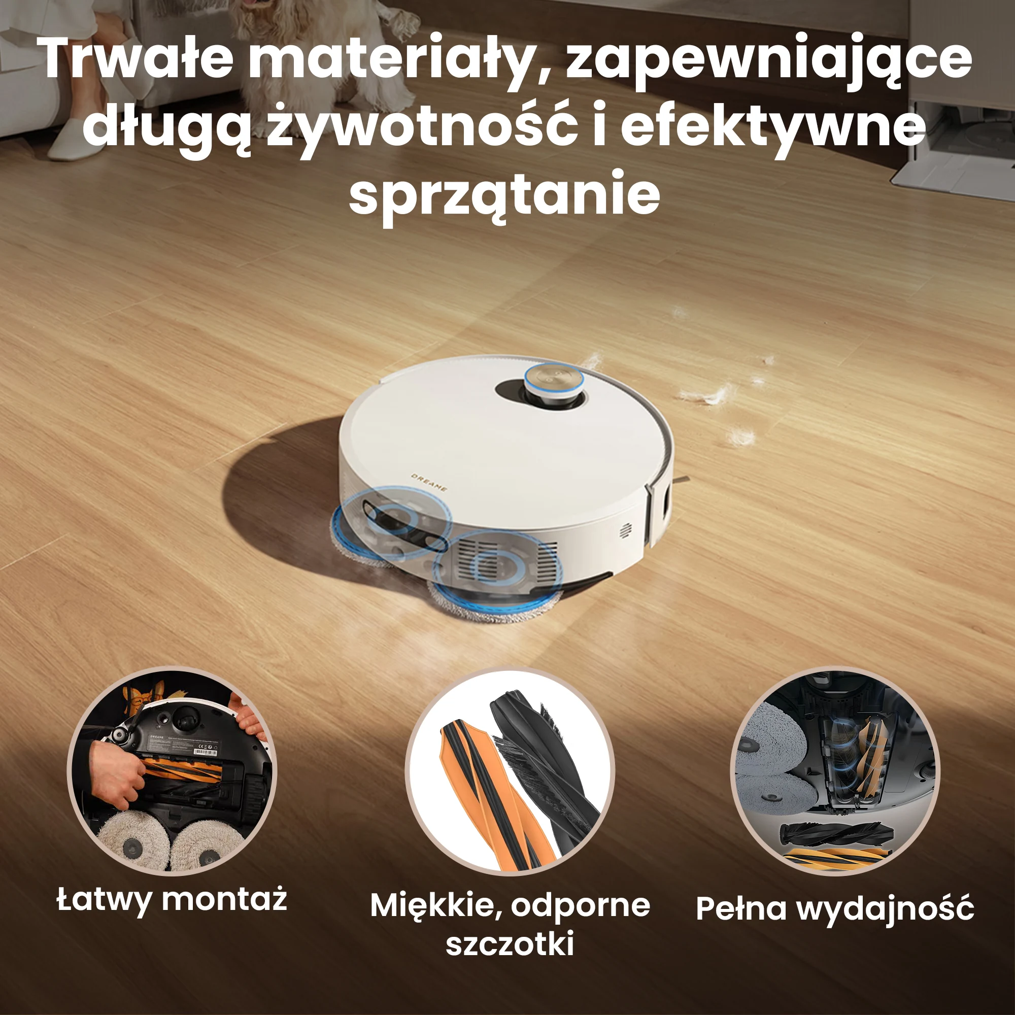 Brushes, rollers, filters, mops, vacuum bags for Dreame, Parts set, X50 Ultra Complete, L50 Pro Ultra, Mova V50 Ultra, X50 Master, X50s Pro Master, Matrix 10 Ultra aprašymas - Prekės nuotrauka