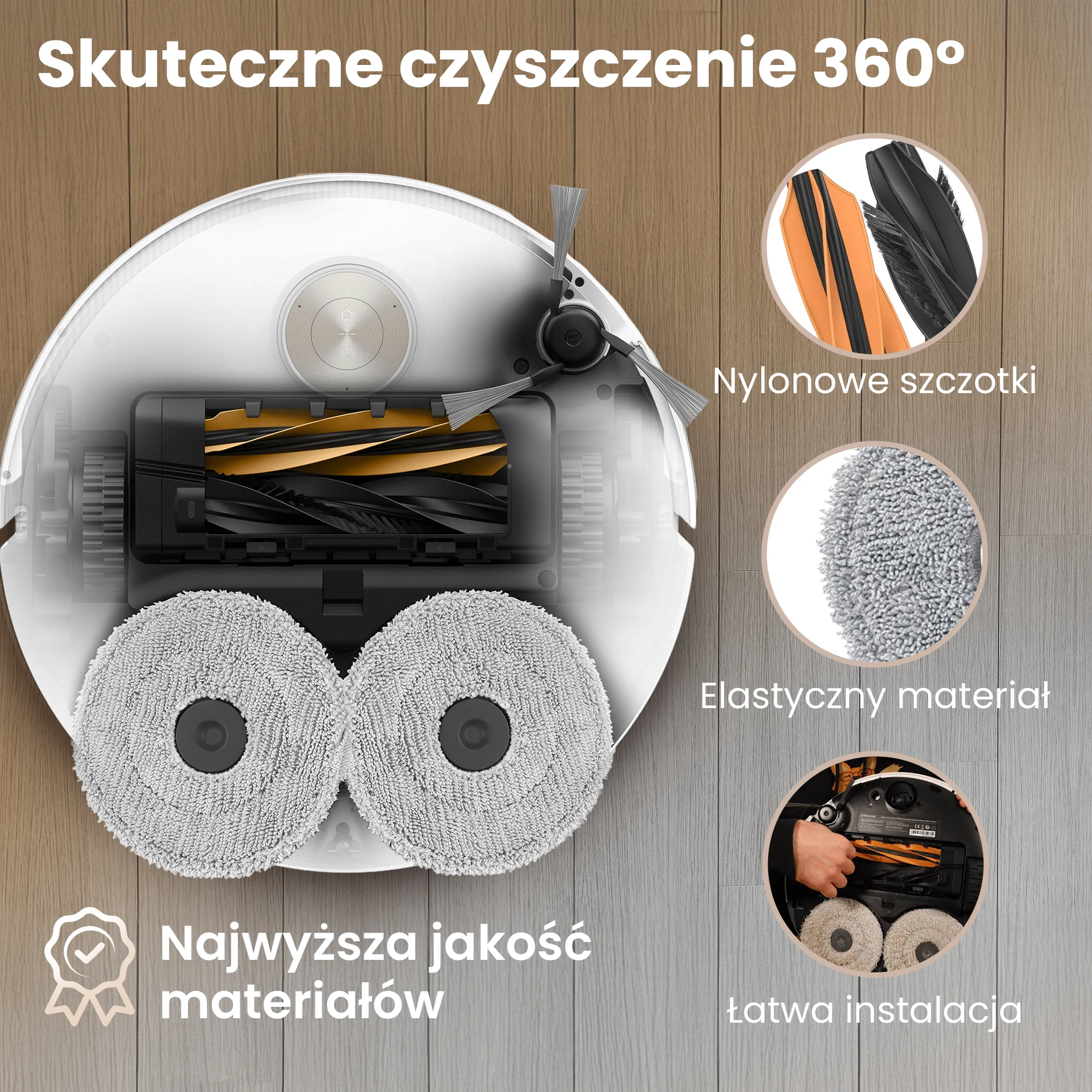 Brushes, rollers, filters, mops, vacuum bags for Dreame, Parts set, X50 Ultra Complete, L50 Pro Ultra, Mova V50 Ultra, X50 Master, X50s Pro Master, Matrix 10 Ultra aprašymas - Prekės nuotrauka