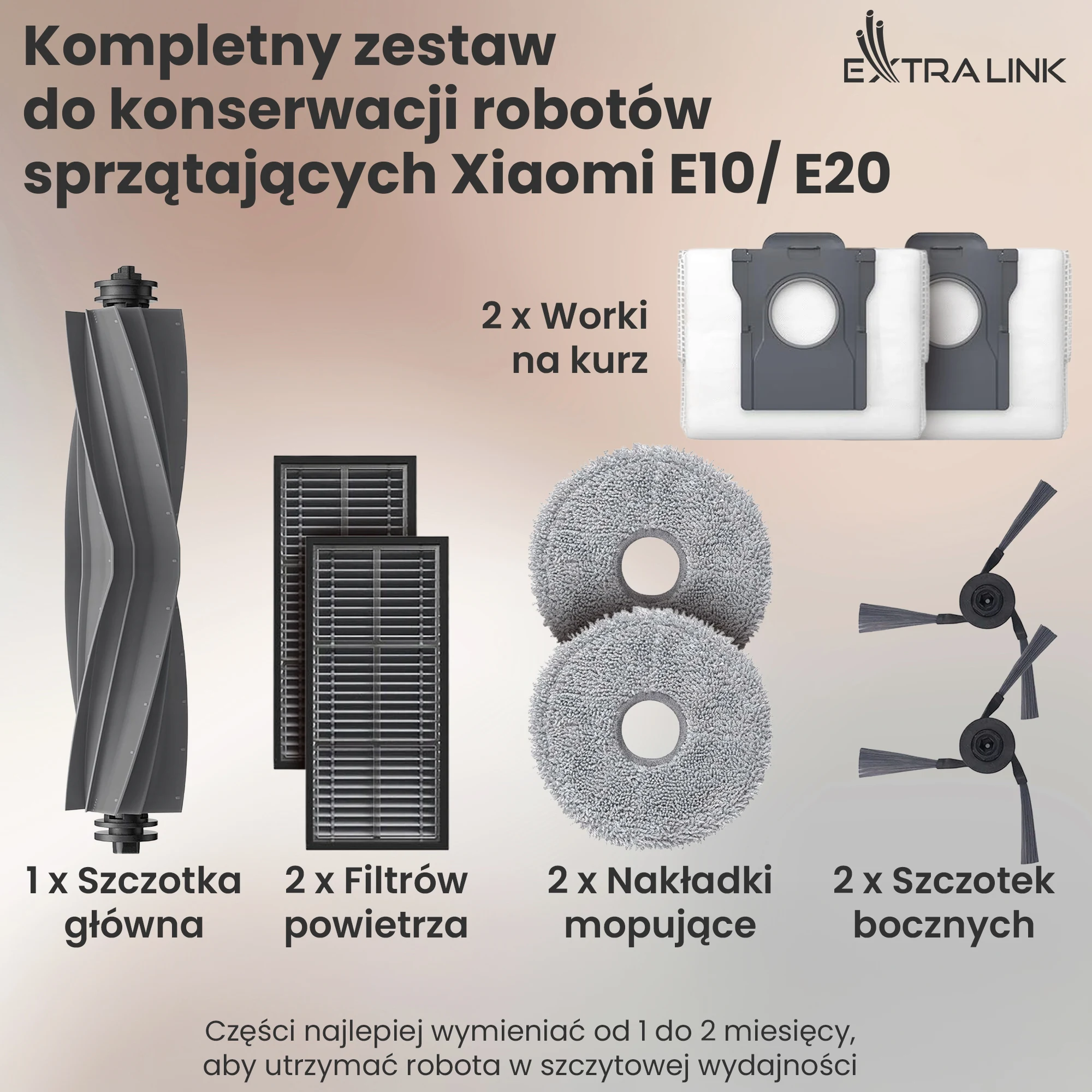 Brushes, rollers, filters, mops, vacuum bags for Dreame, Parts set, X40 Ultra, L40 Ultra aprašymas - Prekės nuotrauka