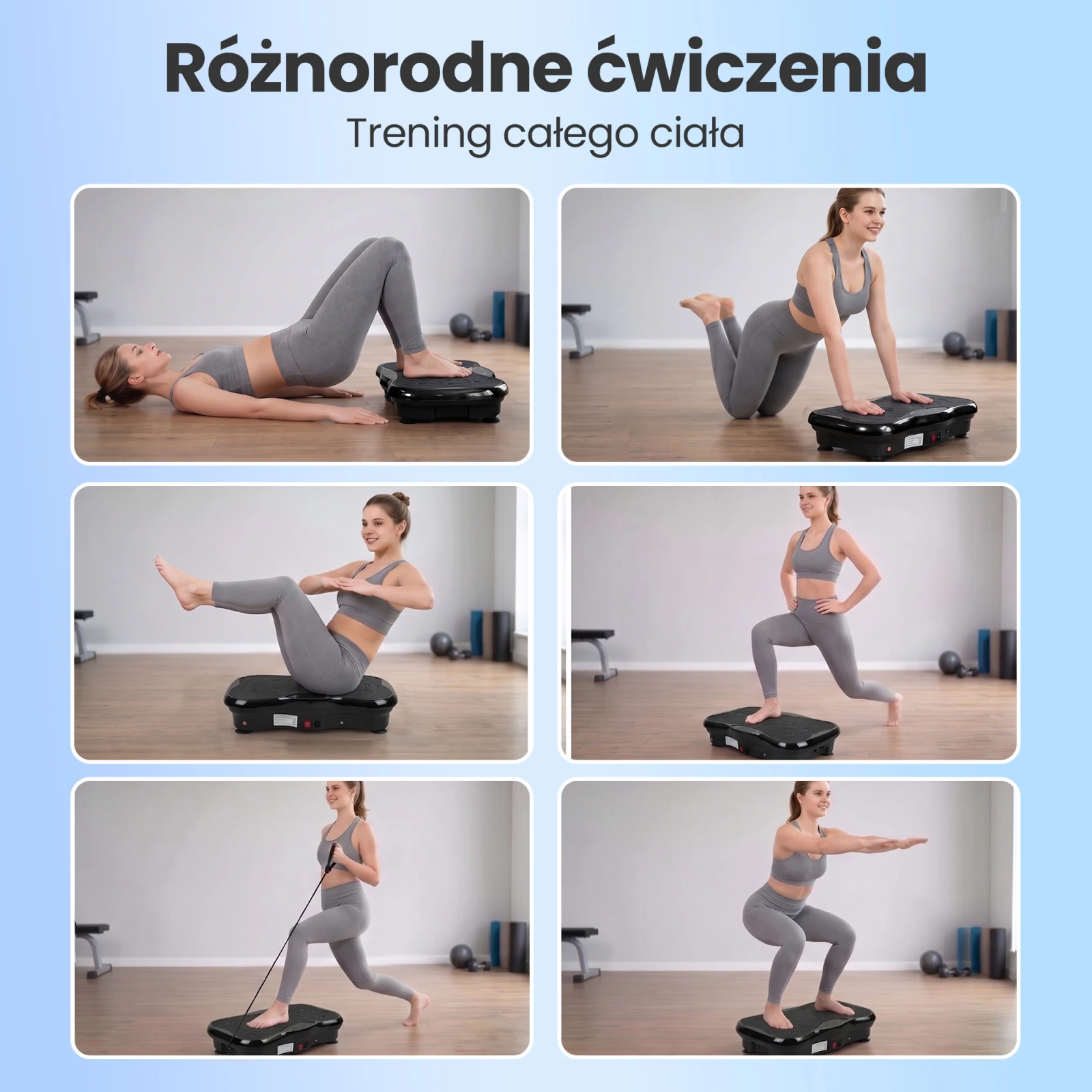 Extralink Moonwalk Spin Move Platofrma Wibracyjna do Ćwiczeń Fitness 200W juoda aprašymas - Prekės nuotrauka