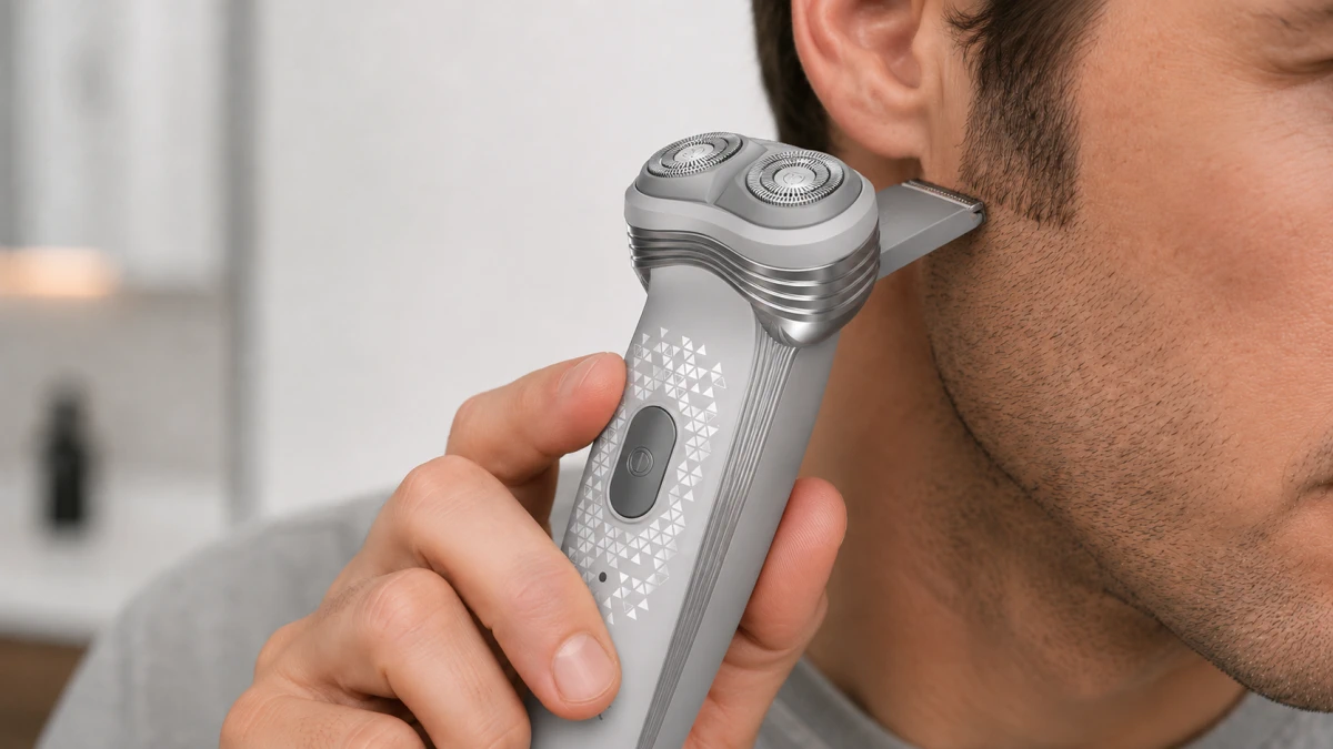 Barzdaskutė DIXIX Rotary Shaver DSX5120, rotary shaver with pop-up trimmer, EU aprašymas - Prekės nuotrauka