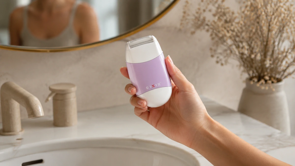 Barzdaskutė DIXIX Travel Lady Trimmer DLT1100 Violetinė, Travel trimmer for women, EU aprašymas - Prekės nuotrauka
