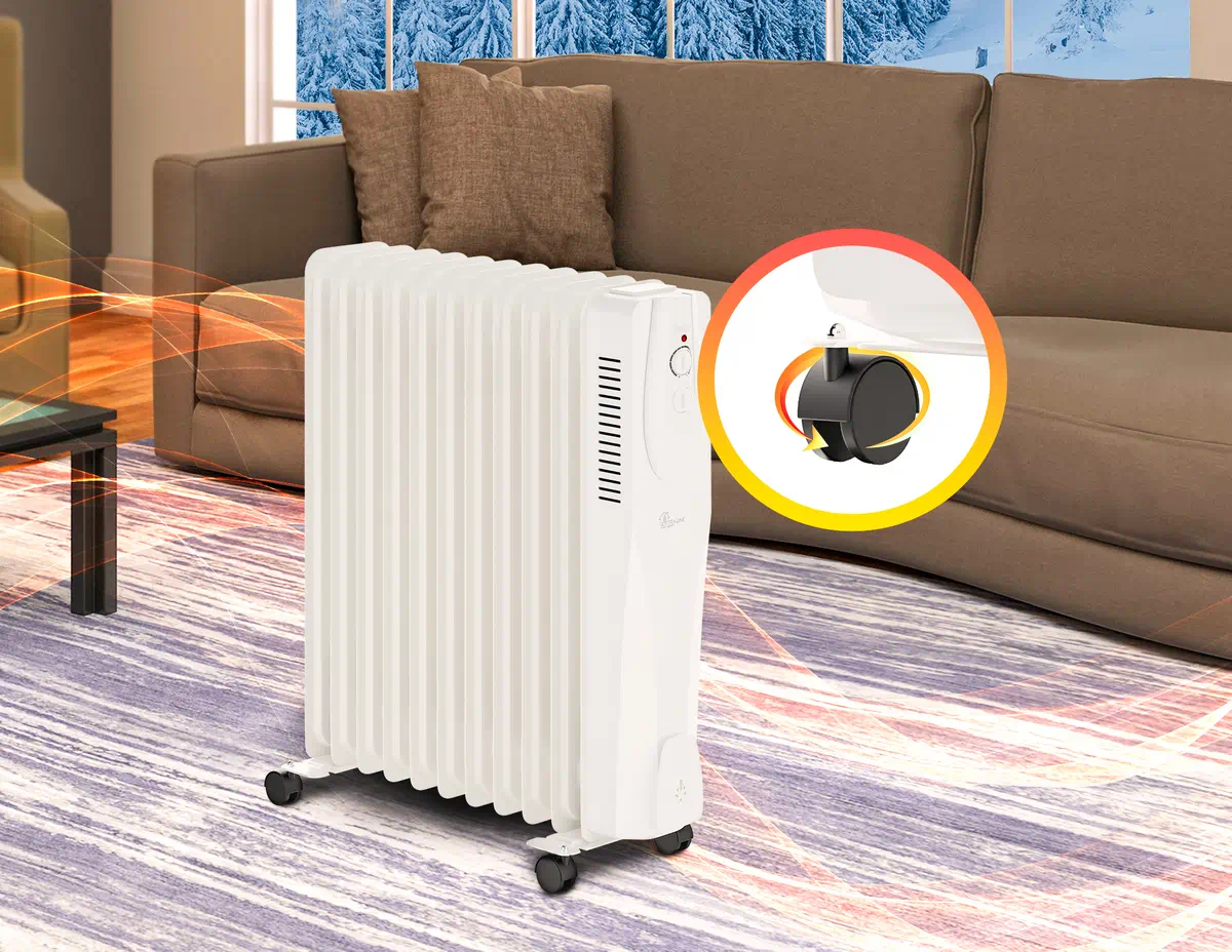 Extralink NY-25W1 | Elektrinis alyvos radiatorius | 2500 W, 11 briaunų aprašymas - Prekės nuotrauka