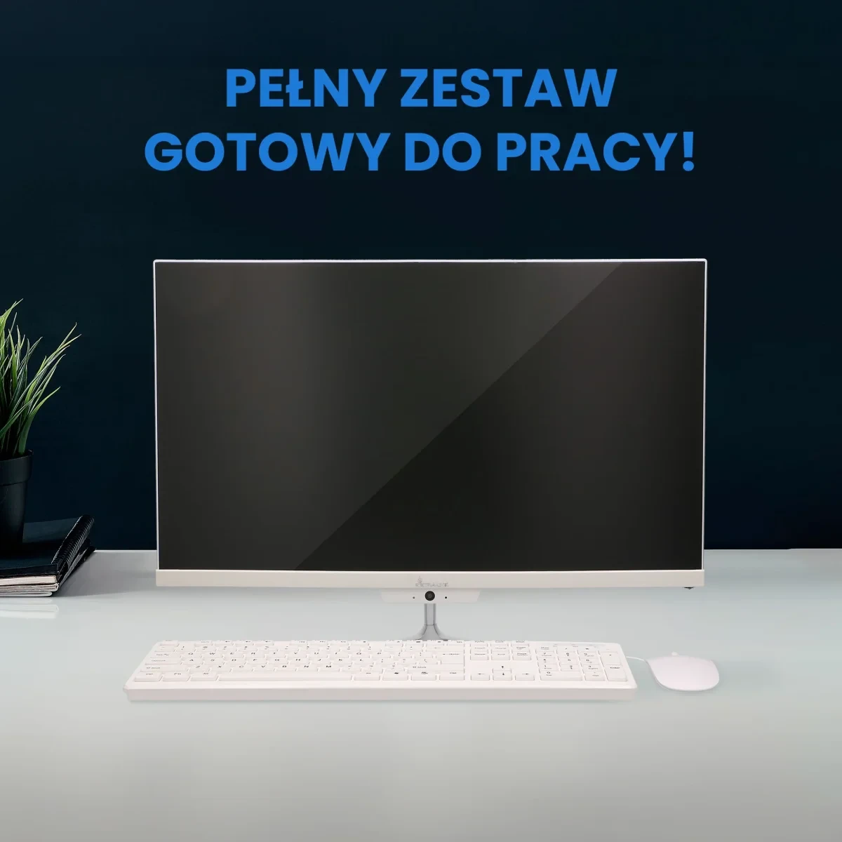 Stacionarus kompiuteris Extralink 24 colių „viskas viename“ biuro kompiuteris | Kompiuterių rinkinys | Intel i5-11300H, 16 GB DDR4, 512 GB SSD, klaviatūra, pelė, kamera aprašymas - Prekės nuotrauka