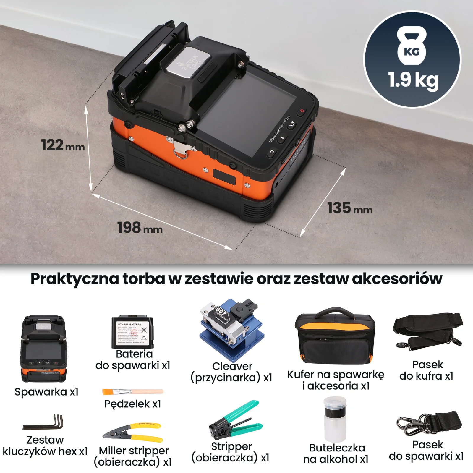 EXTRALINK AI-5 PRO OPTICAL FIBER FUSION SPLICER aprašymas - Prekės nuotrauka