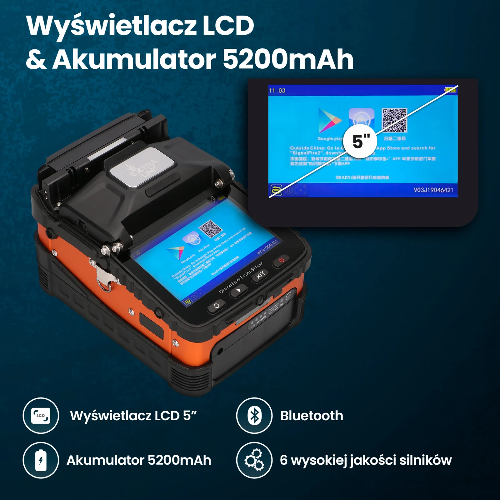 EXTRALINK AI-5 PRO OPTICAL FIBER FUSION SPLICER aprašymas - Prekės nuotrauka