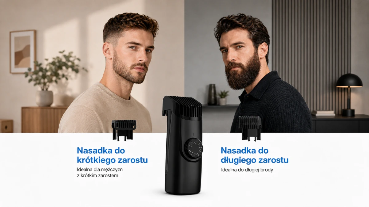 Extralink, Beard and hair clipper with container, Range 1–20 mm, USB-C, IPX6, 800 mAh aprašymas - Prekės nuotrauka