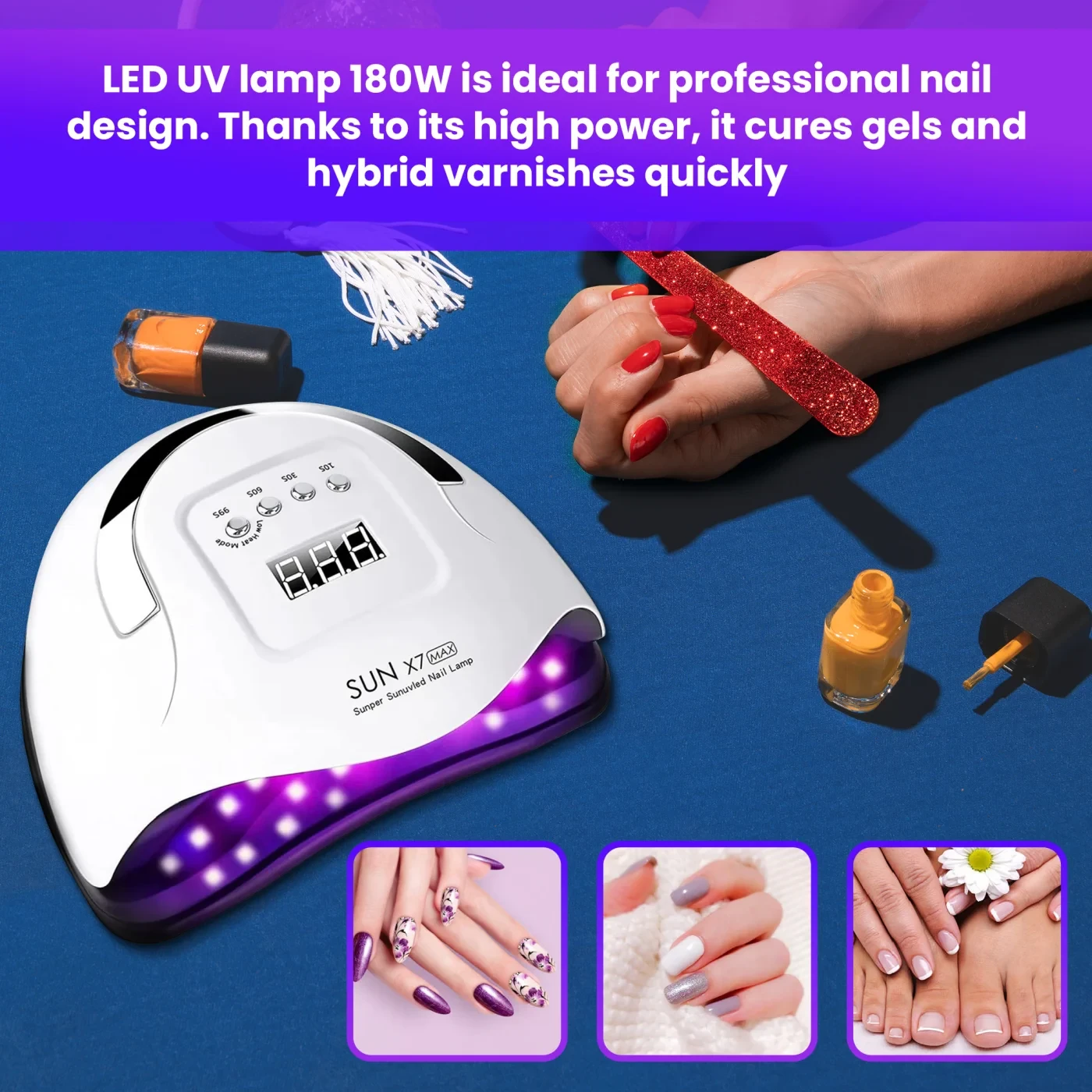 Extralink Beauty | LED UV lempa nagams | 180W aprašymas - Prekės nuotrauka
