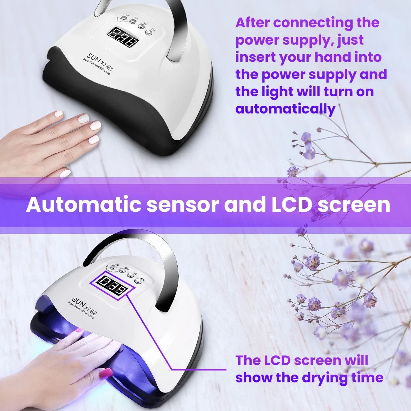 Extralink Beauty | LED UV lempa nagams | 180W aprašymas - Prekės nuotrauka Extralink Beauty | LED UV lempa nagams | 180W aprašymas - Prekės nuotrauka