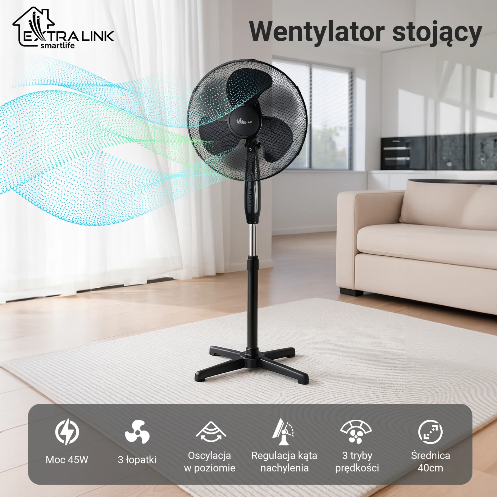 extralink-bryza-esf-40d-bl-black-stand-fan