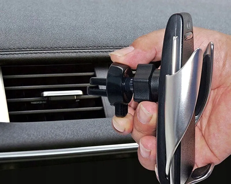 „Extralink“ automobilio laikiklis, belaidis įkroviklis S5 oro išleidimo angai su indukciniu jutikliu aprašymas - Prekės nuotrauka „Extralink“ automobilio laikiklis, belaidis įkroviklis S5 oro išleidimo angai su indukciniu jutikliu aprašymas - Prekės nuotrauka