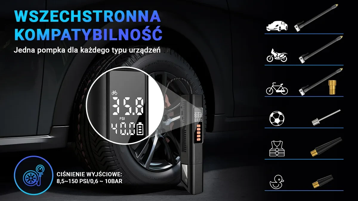 Dulkių siurblys Extralink Car Vacuum Cleaner with 2-in-1 Compressor 12V USB aprašymas - Prekės nuotrauka