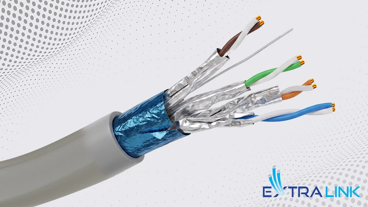 Extralink CAT6A FFTP (F/FTP) Indoor | Twisted pair network cable | 25m aprašymas - Prekės nuotrauka