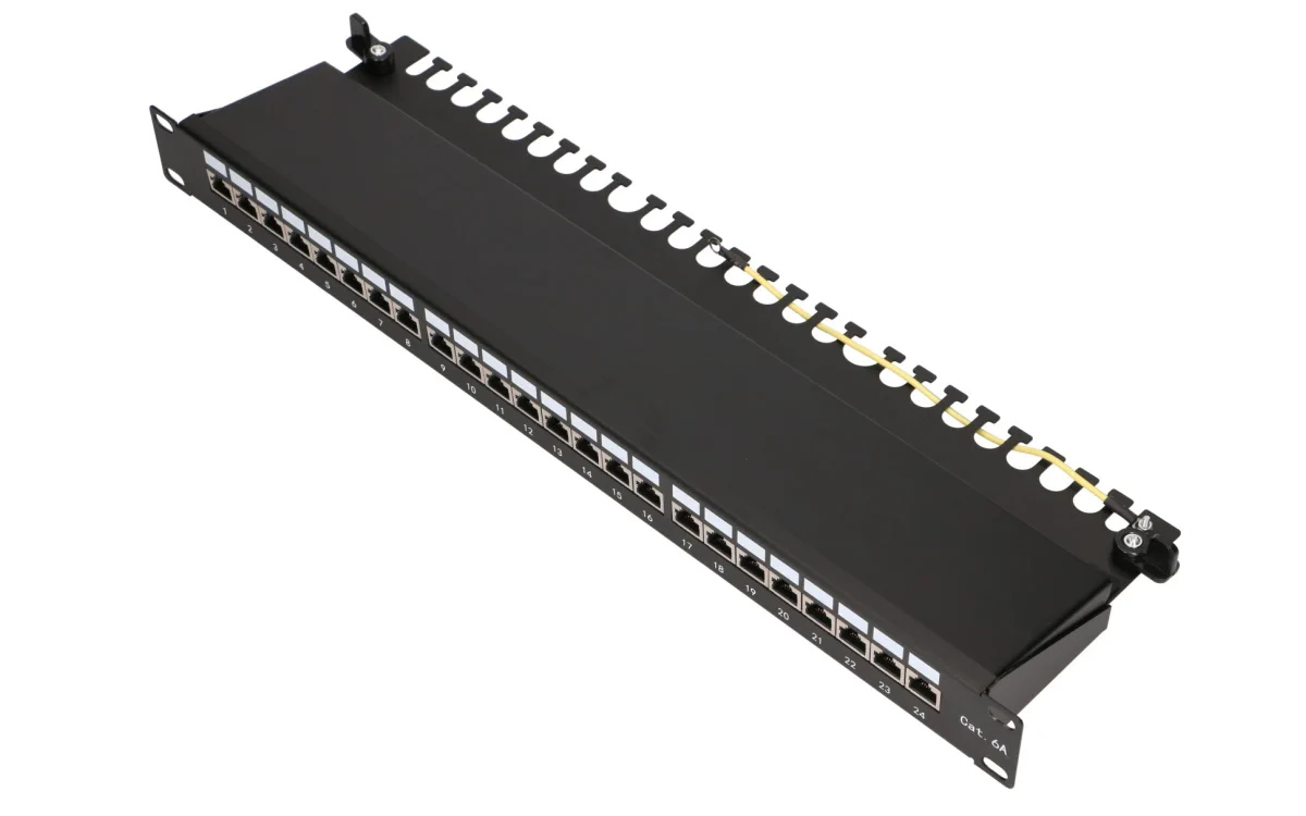 „Extralink“ CAT6A STP komutacinis skydelis, 24 prievadai aprašymas - Prekės nuotrauka „Extralink“ CAT6A STP komutacinis skydelis, 24 prievadai aprašymas - Prekės nuotrauka